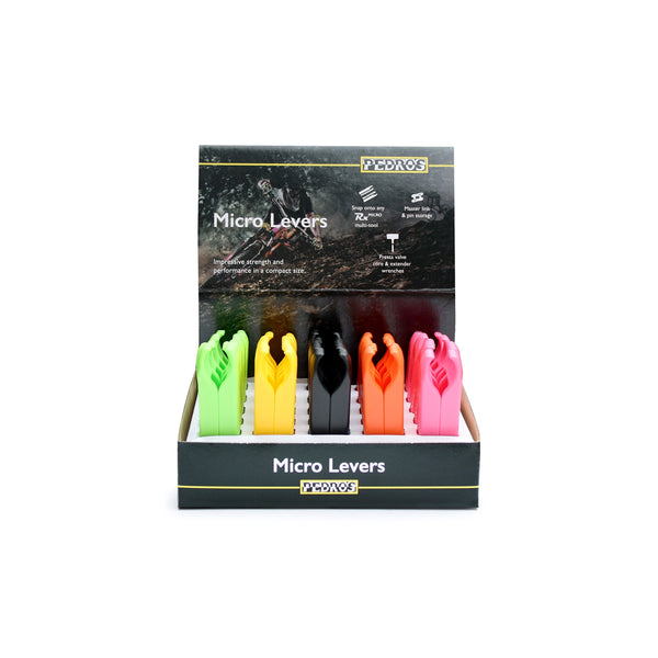 Micro Levers - 25 Pair 5 Color, Counter Display