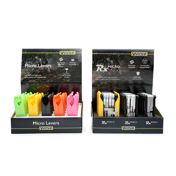 Micro Levers - 25 Pair 5 Color, Counter Display